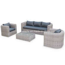 Deluxe Outdoor Garden Sectional Wicker Rattan Sofa Set